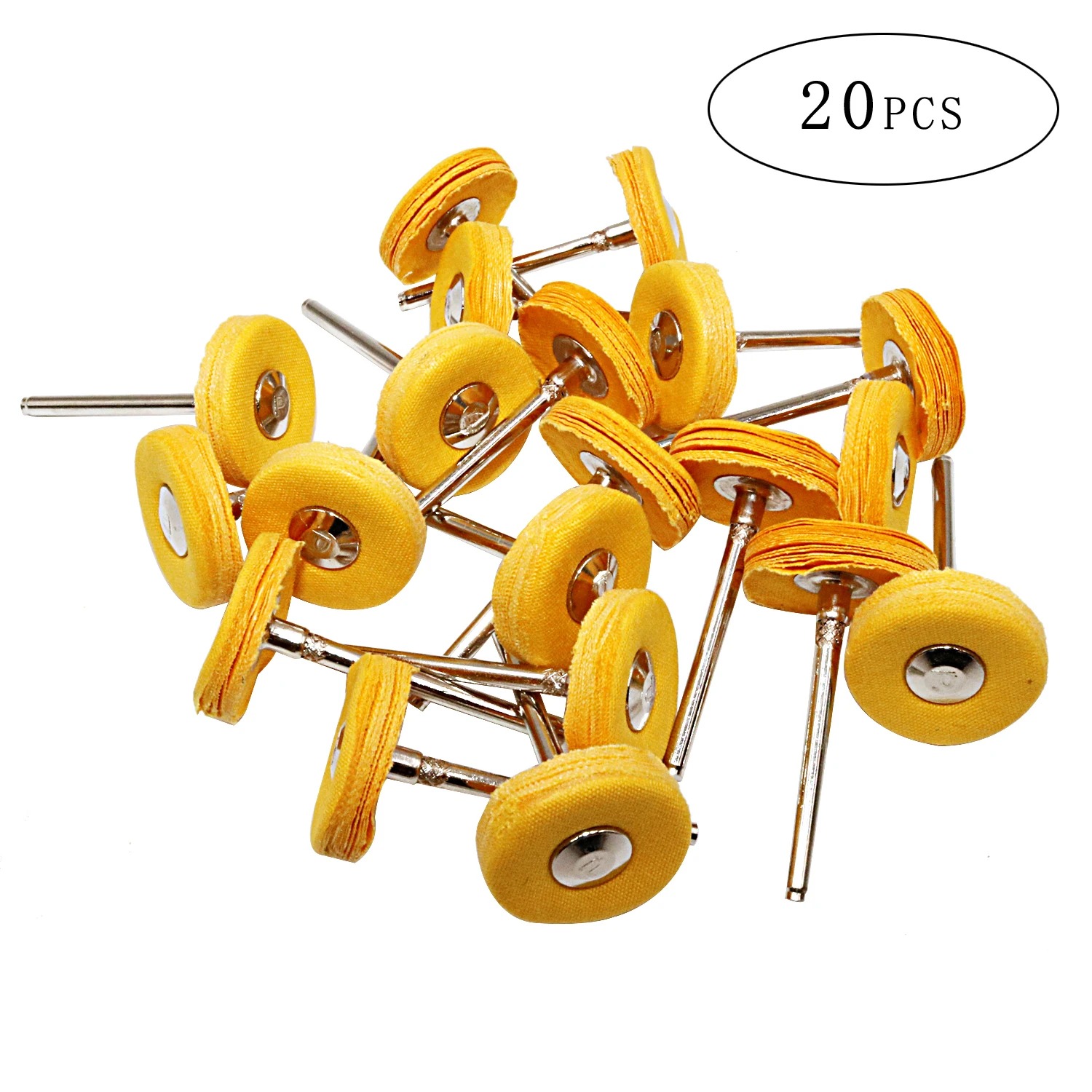 20개 1인치 노란색 천 광택 휠 세트, 드레멜 로터리 - Jewelry For Watches 리뷰 및 가격