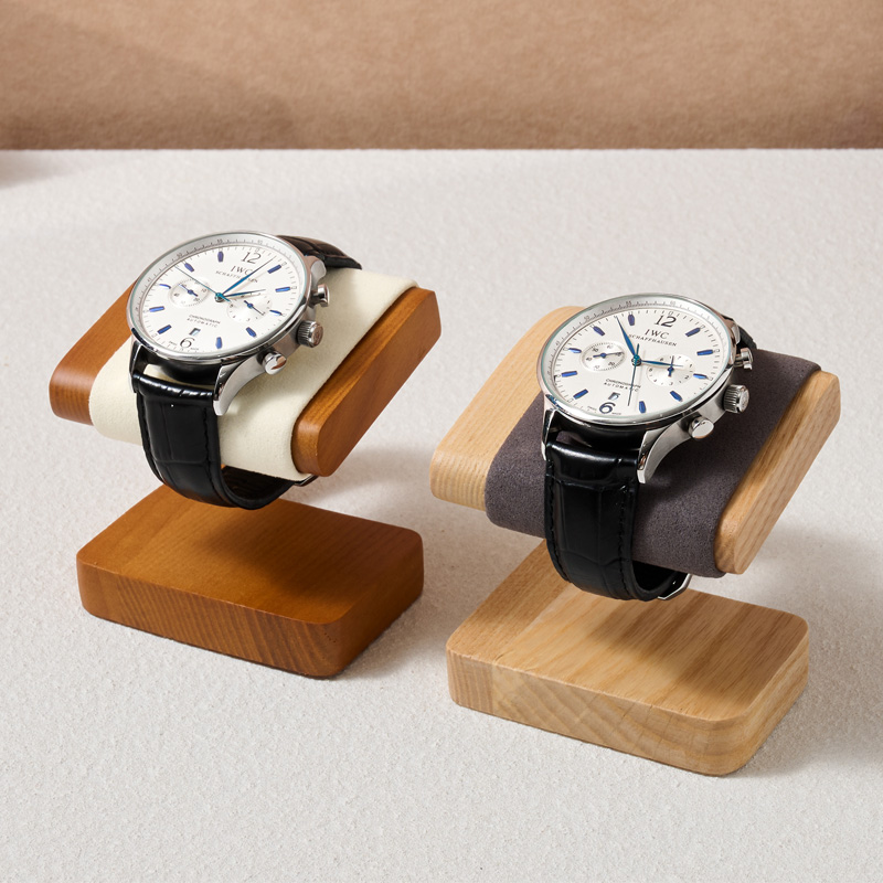 오일브 호두 나무 소재 시계 거치대, 새로운 C자형 시 - Jewelry And Watches Inc 리뷰 및 가격